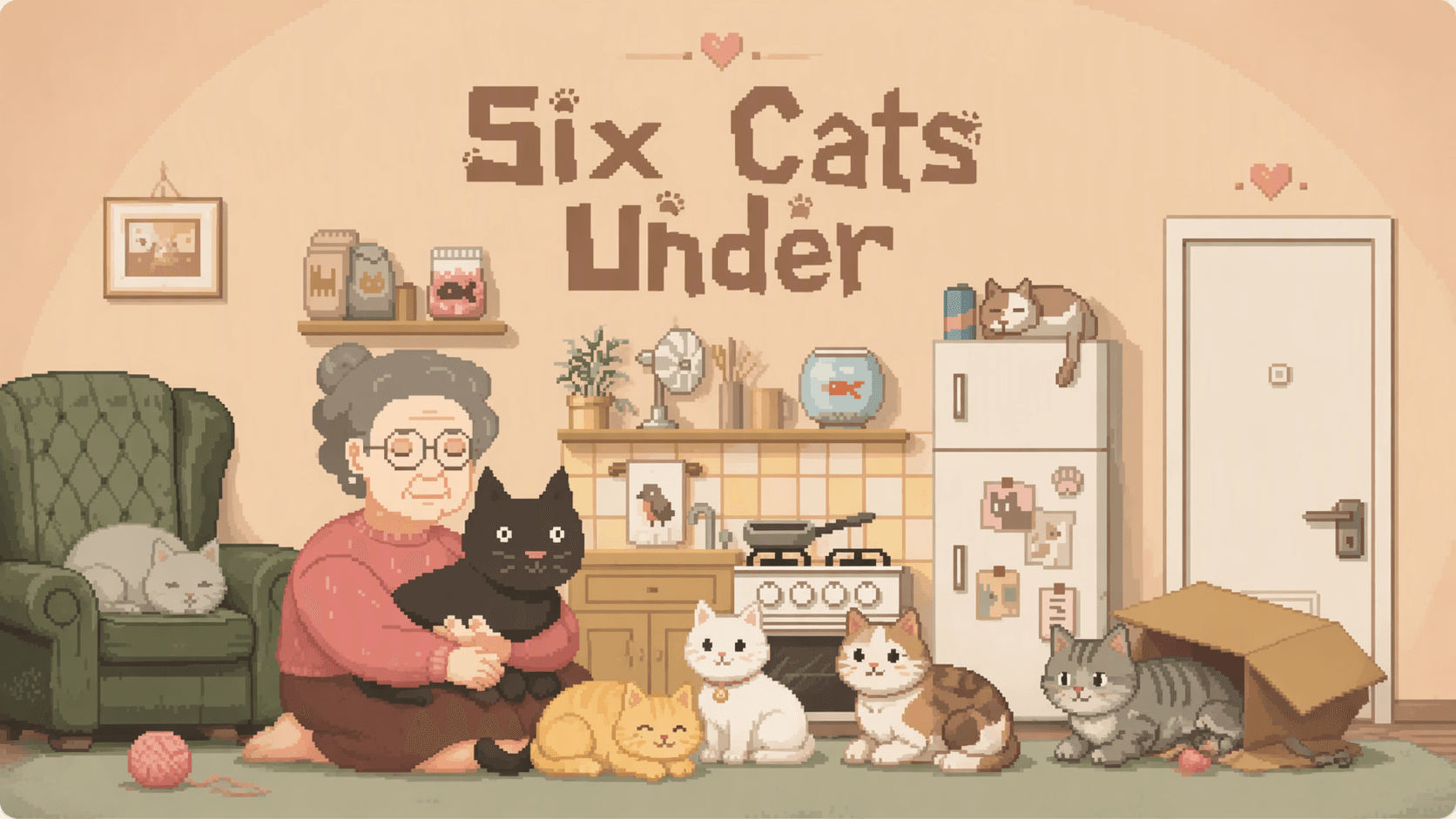 Today's 2Pokee Game Recommendation: Six Cats Under: A Pixel-Art Puzzle Game About Cats