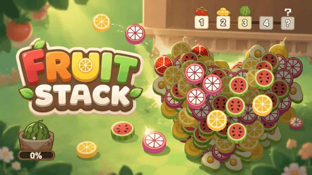 Today's 2Pokee Game Recommendation: Fruit Stack, a Relaxing Fruit-Organizing Game