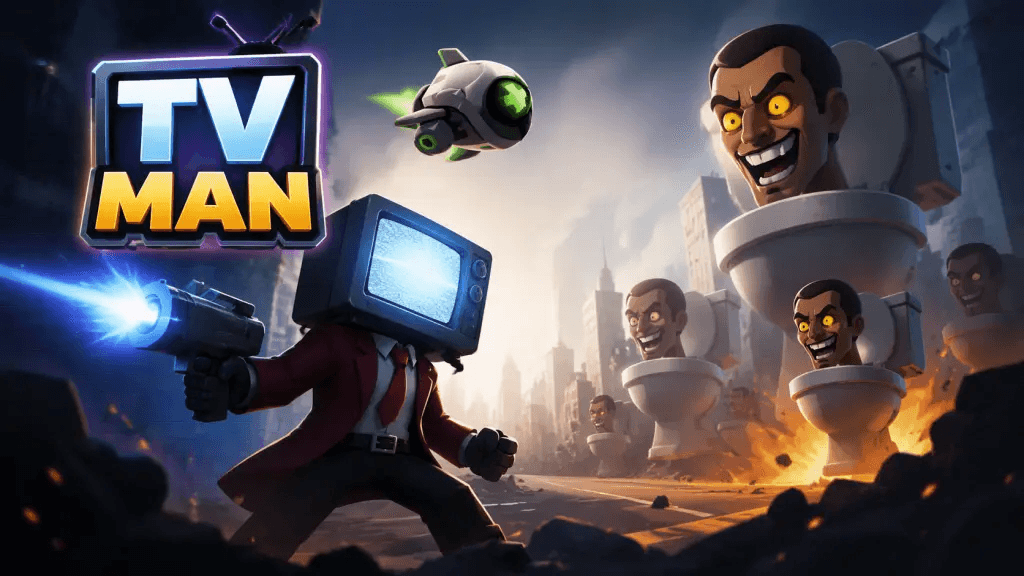 Today's 2Pokee Game Recommendation: Tv Man, A Chaotic City Shootout