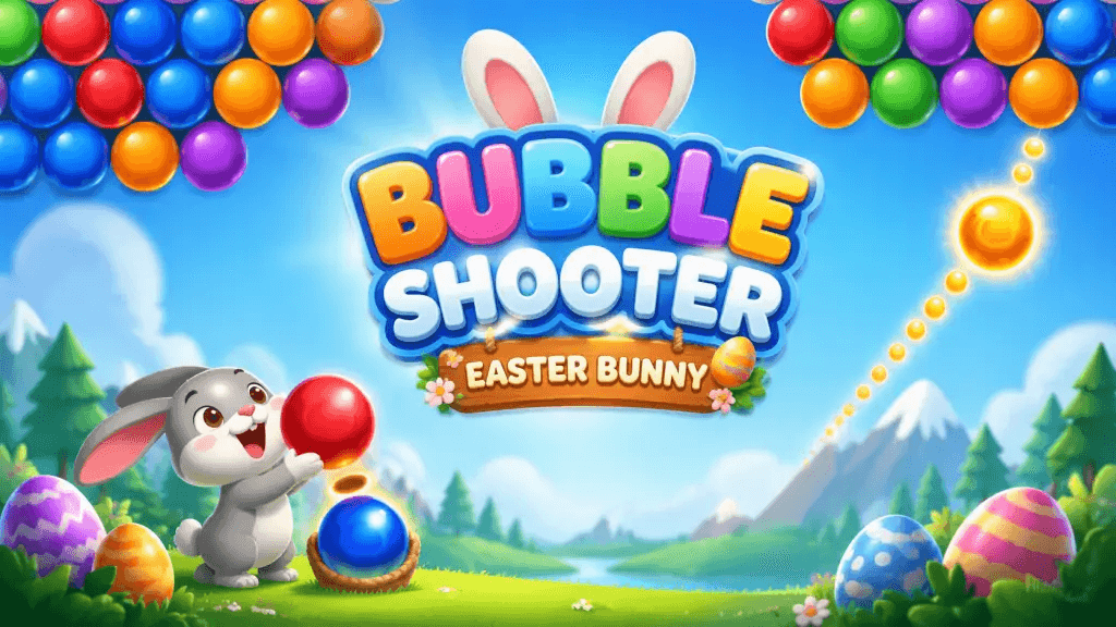 Today's 2Pokee Game Recommendation: Bubble Shooter Easter Bunny, A Festive Bubble-Popping Adventure